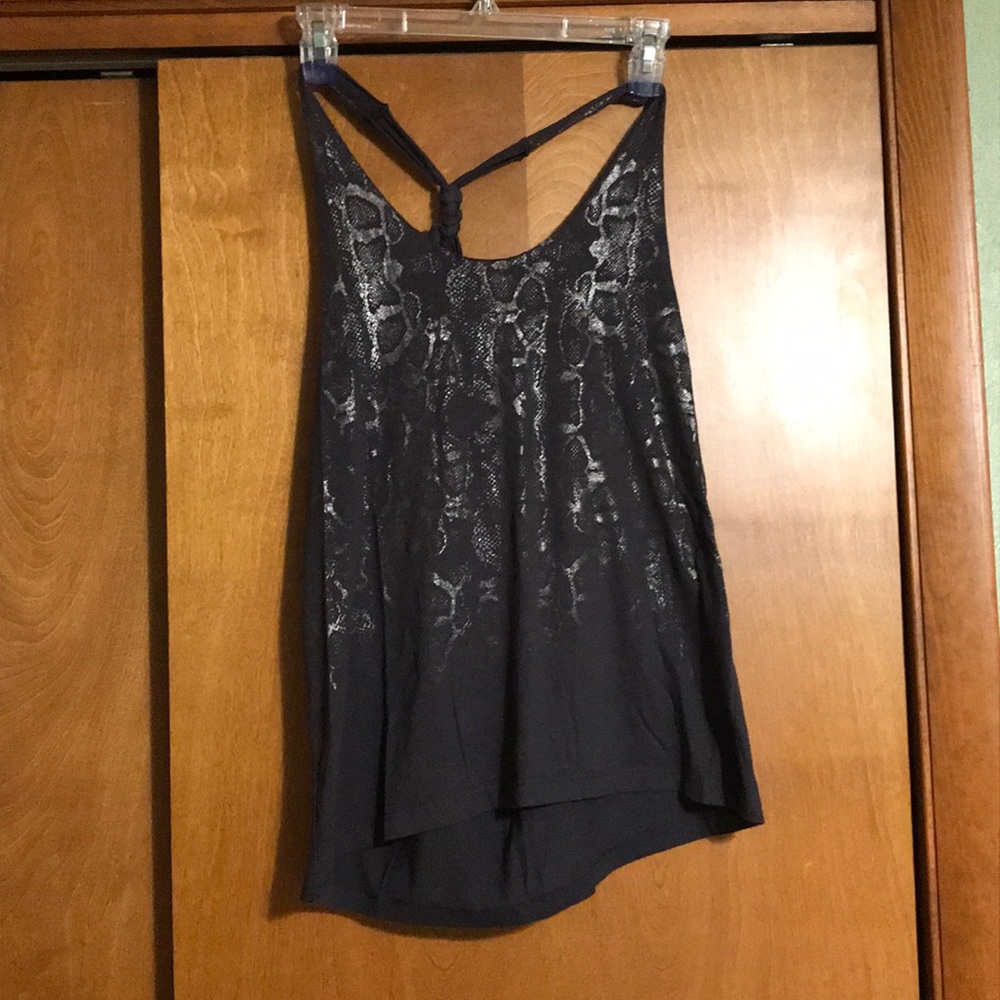 Charcoal racer back tank top